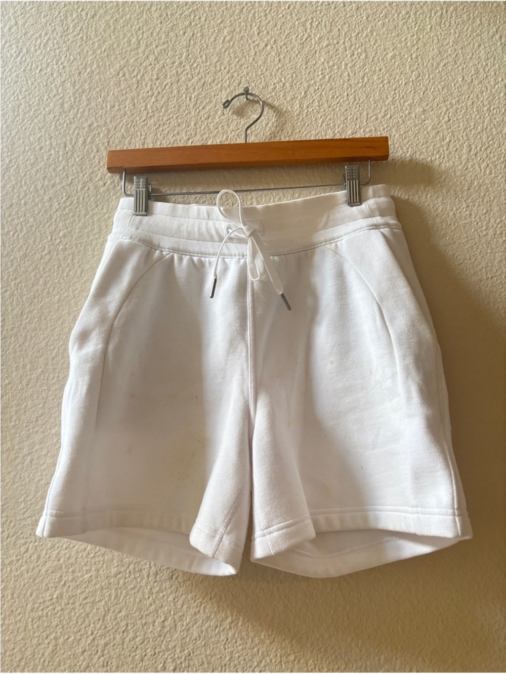 lululemon athletica White Drawstring Athletic Shorts